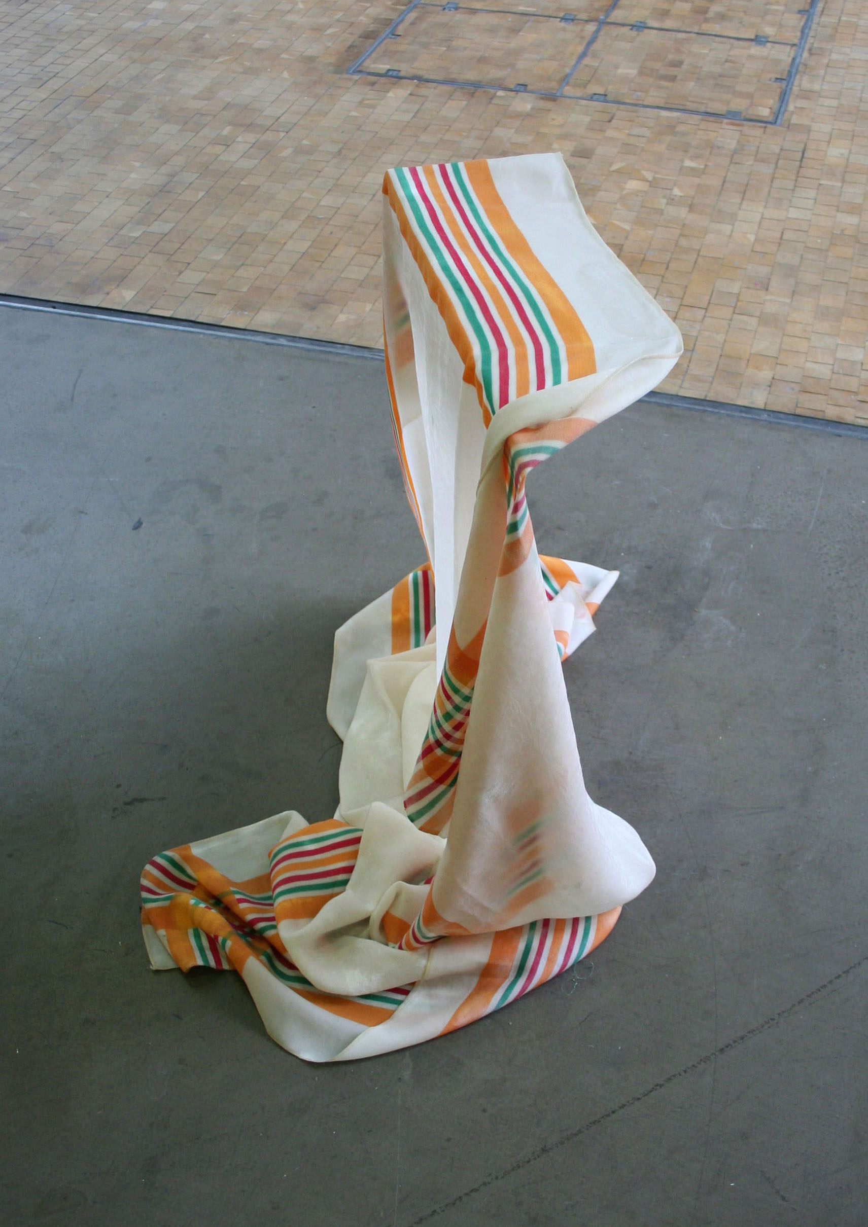 'Untitled (tablecloth II)', fabric & resin