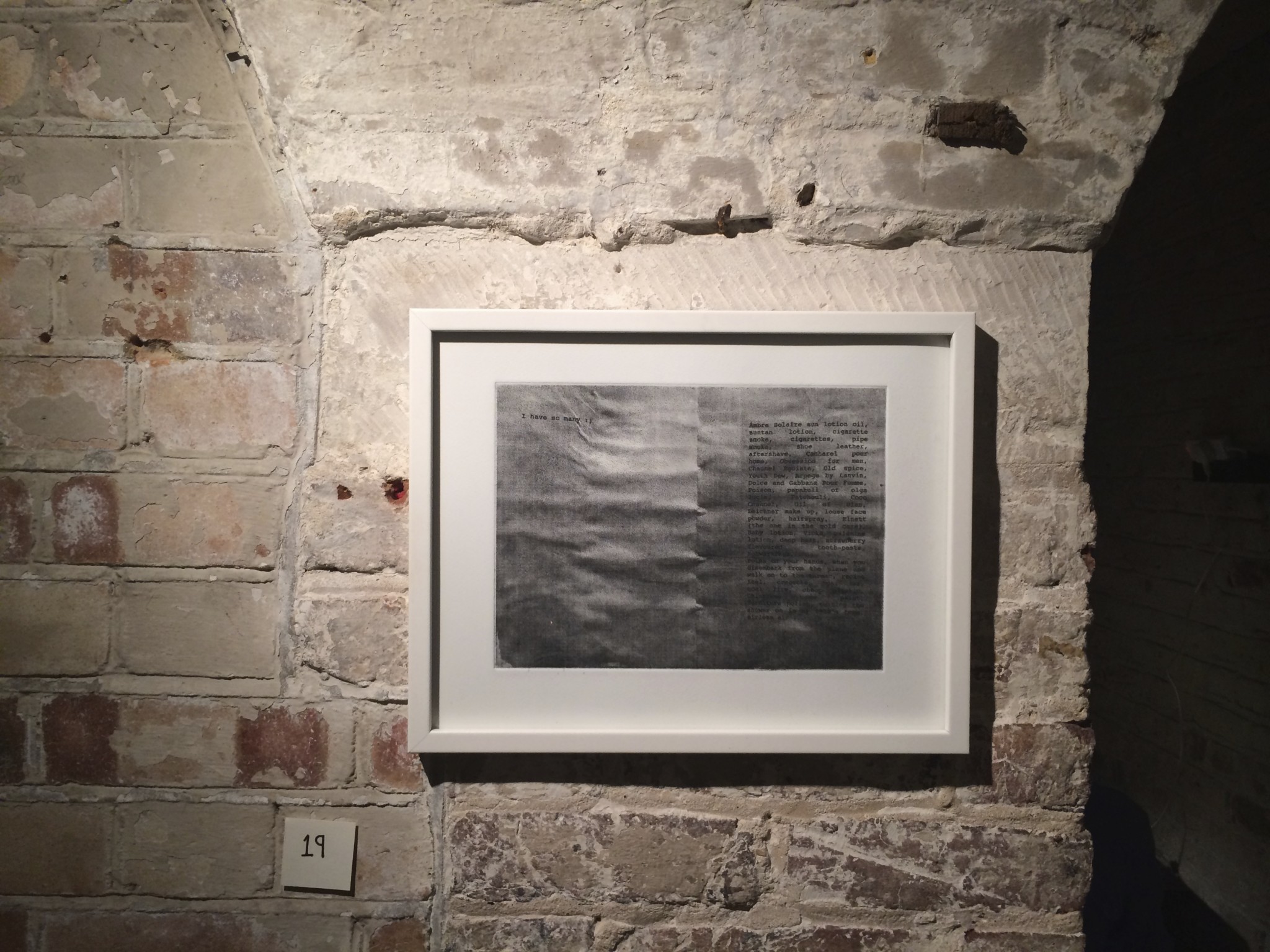 'A sense of', photo-etching @ Illuminations, Crypt Gallery